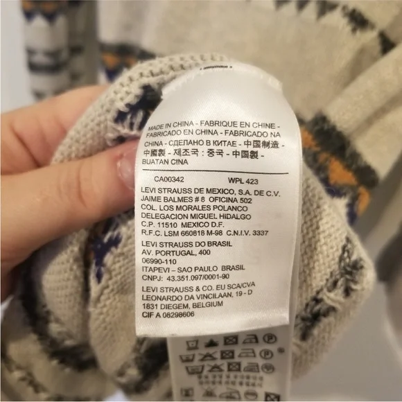 Levi's Neutral Geometric Sweater Dress - Picture 2 of 6